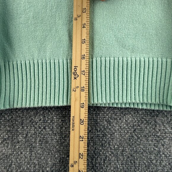 Ralph Lauren Polo Jeans Women Flag Sweater Light Blue Turtleneck Small Cotton - Picture 7 of 16